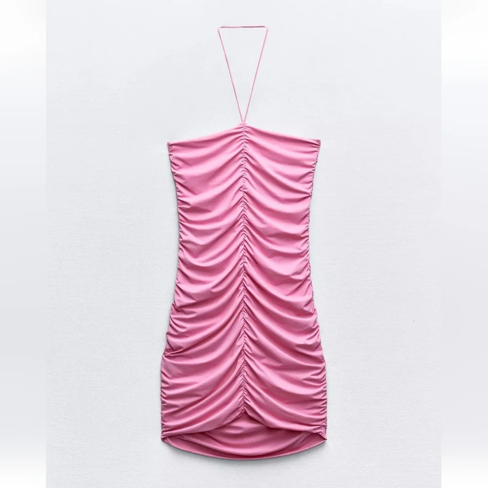 🆕️ Zara Polyamide Ruched Dress - Picture 2 of 2